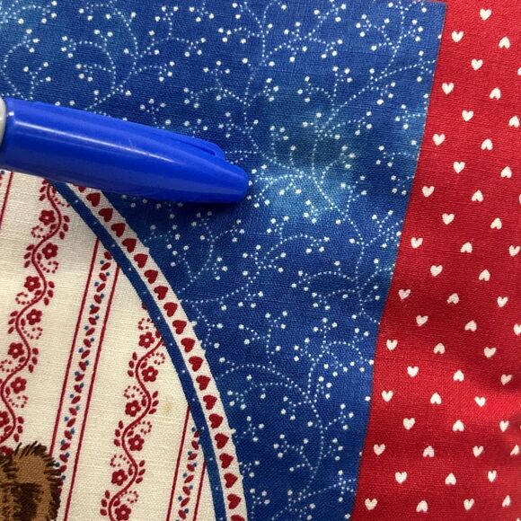 Vintage Cranston Very Important Bears (V.I.B) Family Throw Pillow W/ Ruffles - Picture 4 of 5